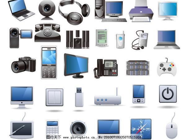 數碼科技產品圖標矢量素材圖片